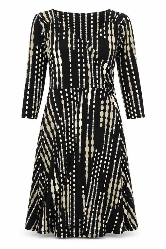 Wallis Women's Black Dress Size 10, 3/4 Sleeve, Polyester Blend