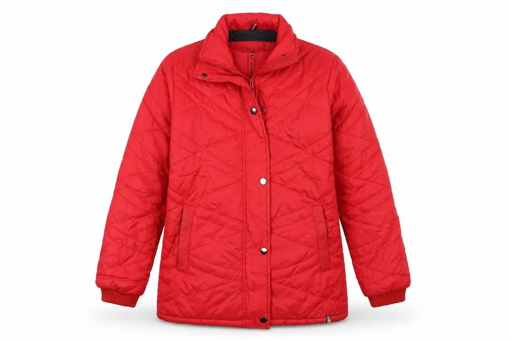 Warmline Women's Red Quilted Mid-Length Jacket XL