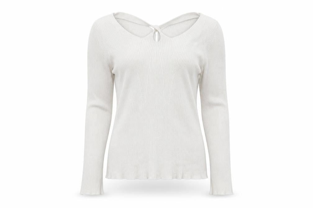Brave Soul Women's White Collared Pullover Jumper L