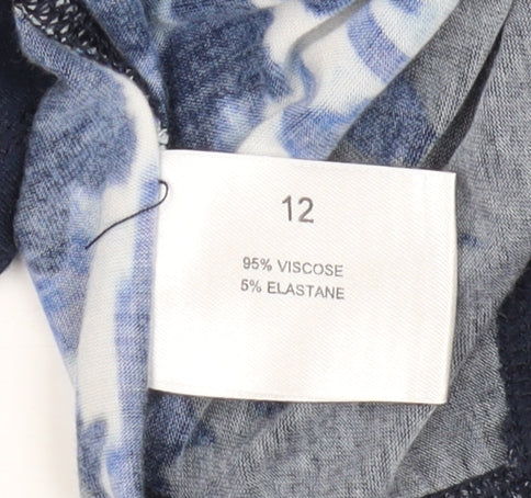 BIBA Women's Blue Animal Print Tank, Size 12