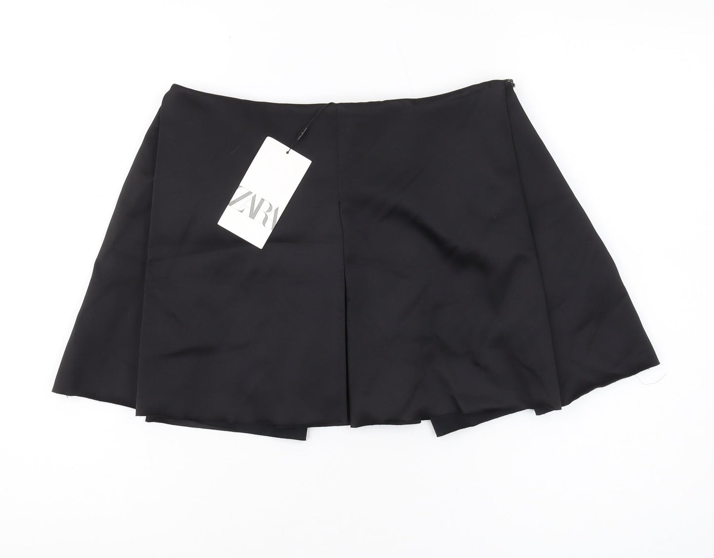Zara Women's Black Skirt, Size 12, Cotton Blend