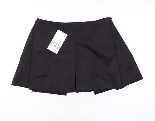 Zara Women's Black Skirt, Size 12, Cotton Blend