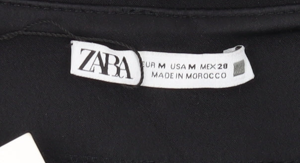Zara Women's Black Skirt, Size 12, Cotton Blend