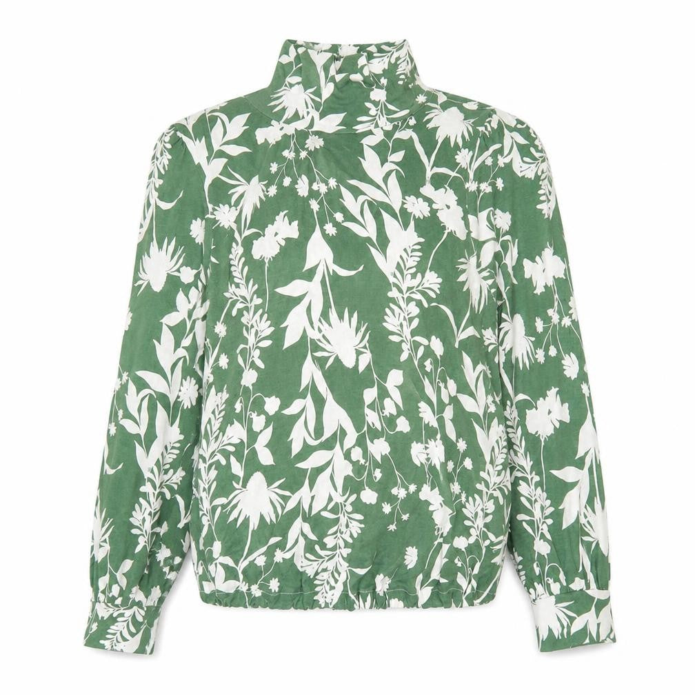 Marks & Spencer Womens Green Floral Tunic Blouse Size 16