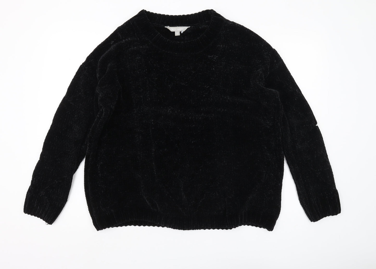 Tokyo Laundry Women's Black Pullover Jumper Crew Neck L