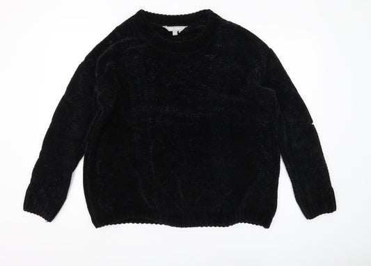 Tokyo Laundry Women's Black Pullover Jumper Crew Neck L