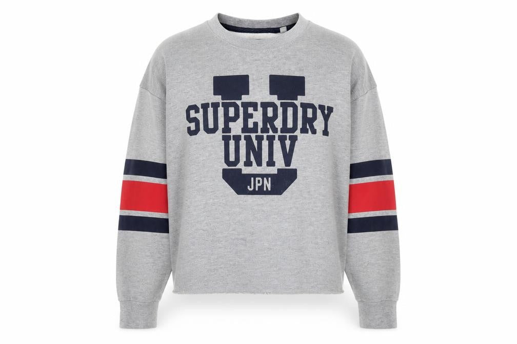 Superdry Women's Grey Logo Pullover Sweatshirt S
