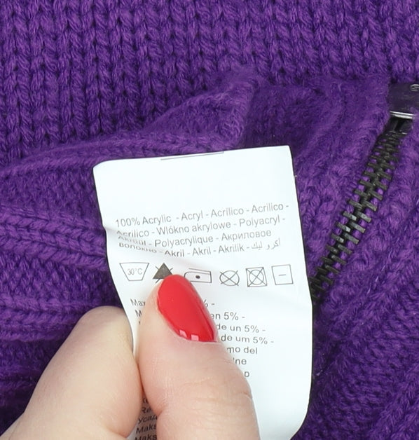 Vero Moda Women's Purple Full Zip Jumper - Size L