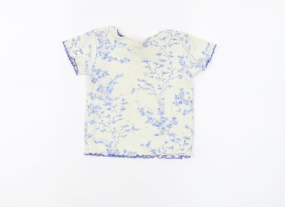 Additional front view of Baker by Ted Baker girls’ blue floral t-shirt, size 2-3, years