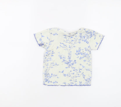 Back view of Baker by Ted Baker girls’ blue floral t-shirt, size 2-3, years
