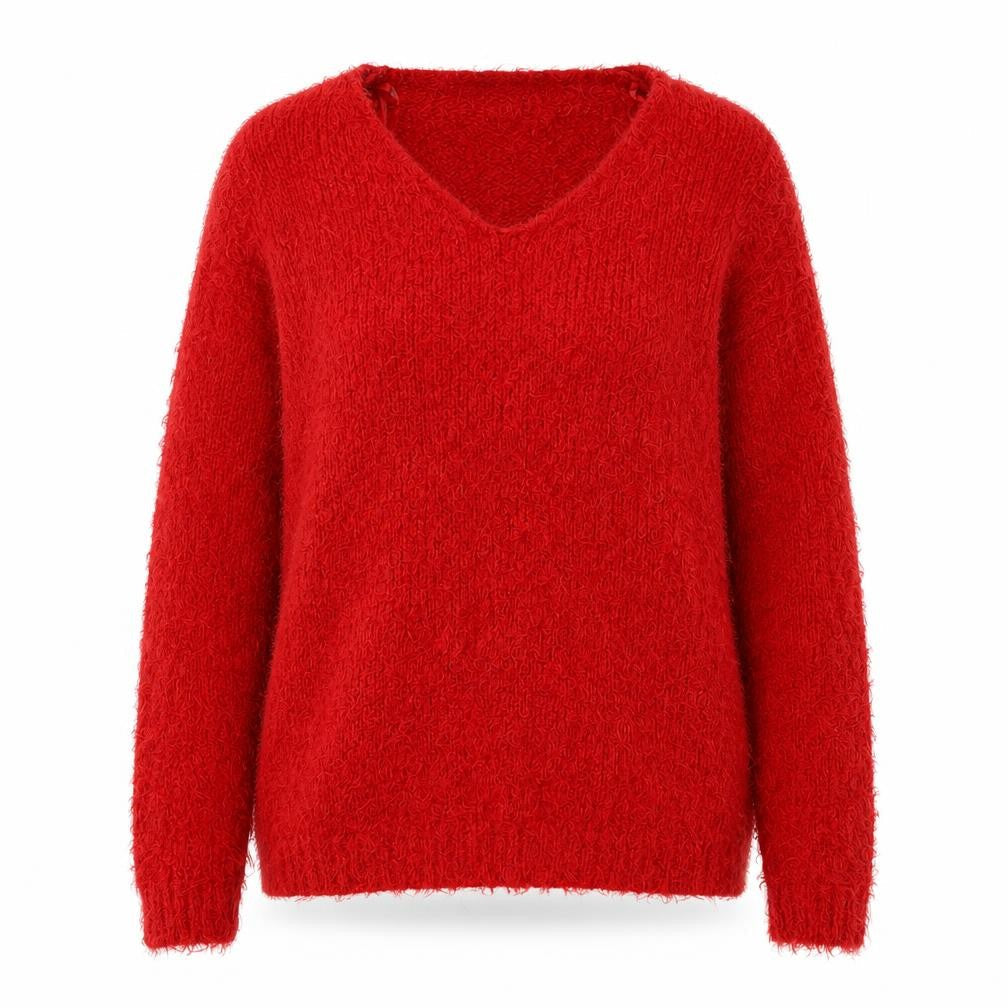 Brave Soul Women's Red V-Neck Pullover Jumper, Size 10