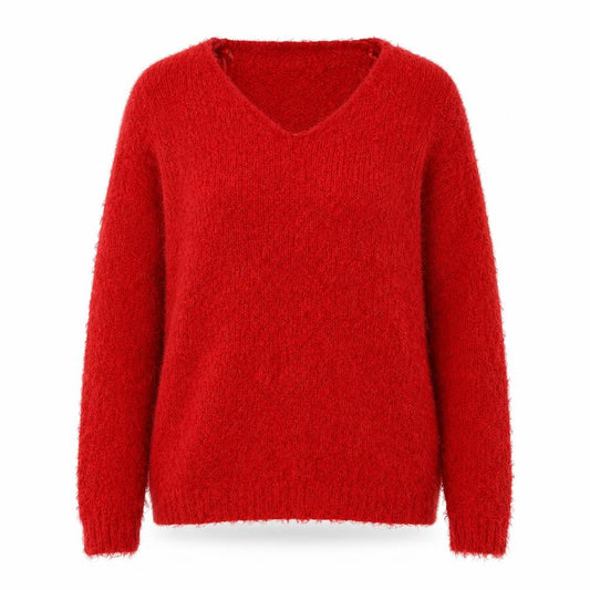 Brave Soul Women's Red V-Neck Pullover Jumper, Size 10