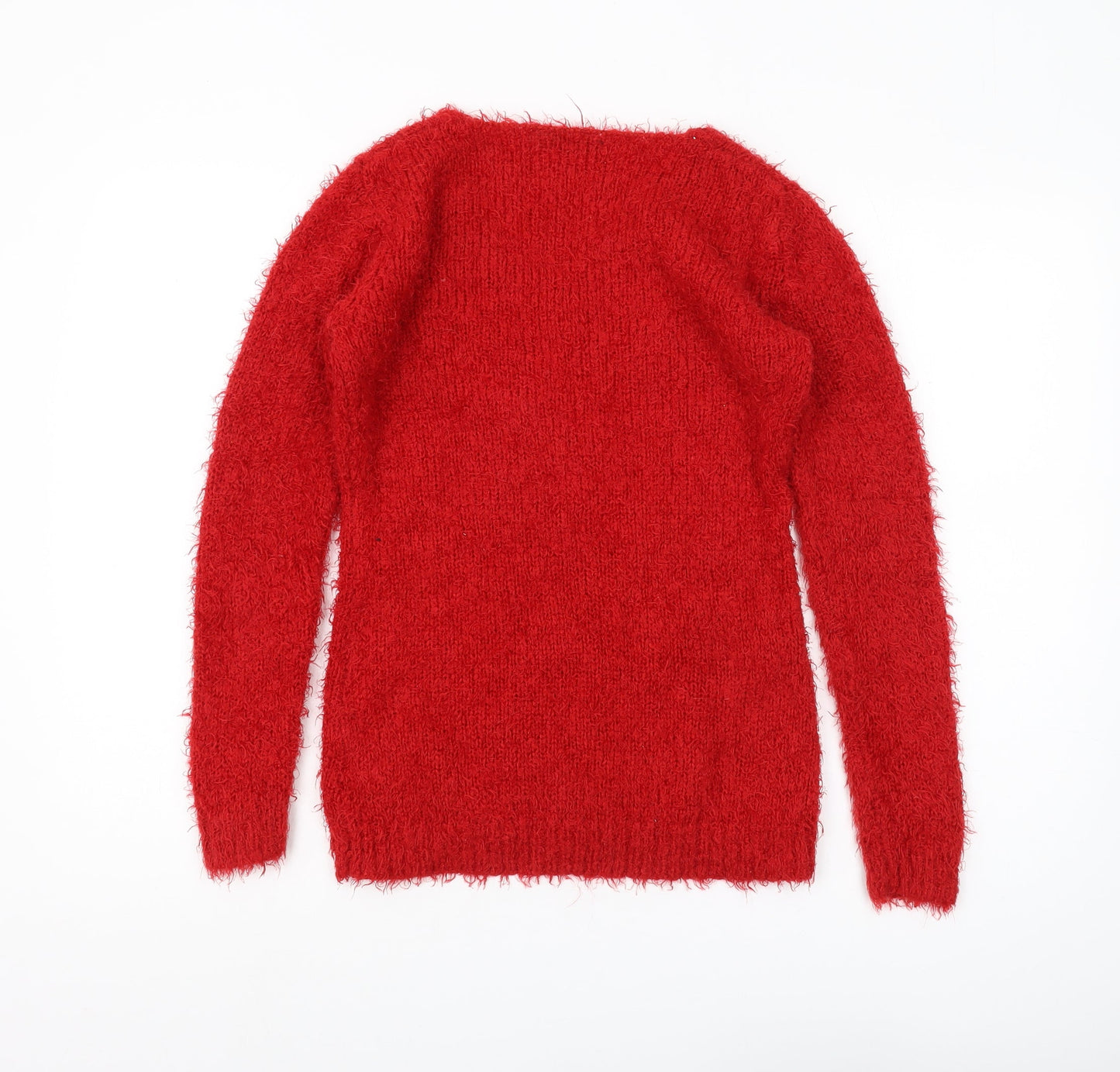 Brave Soul Women's Red V-Neck Pullover Jumper, Size 10