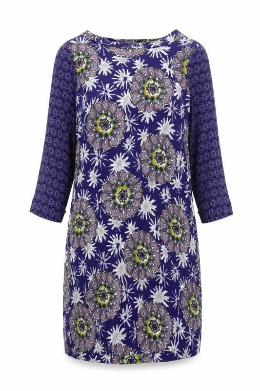 White Stuff Women's Multicolour Floral Sheath Dress Size 10