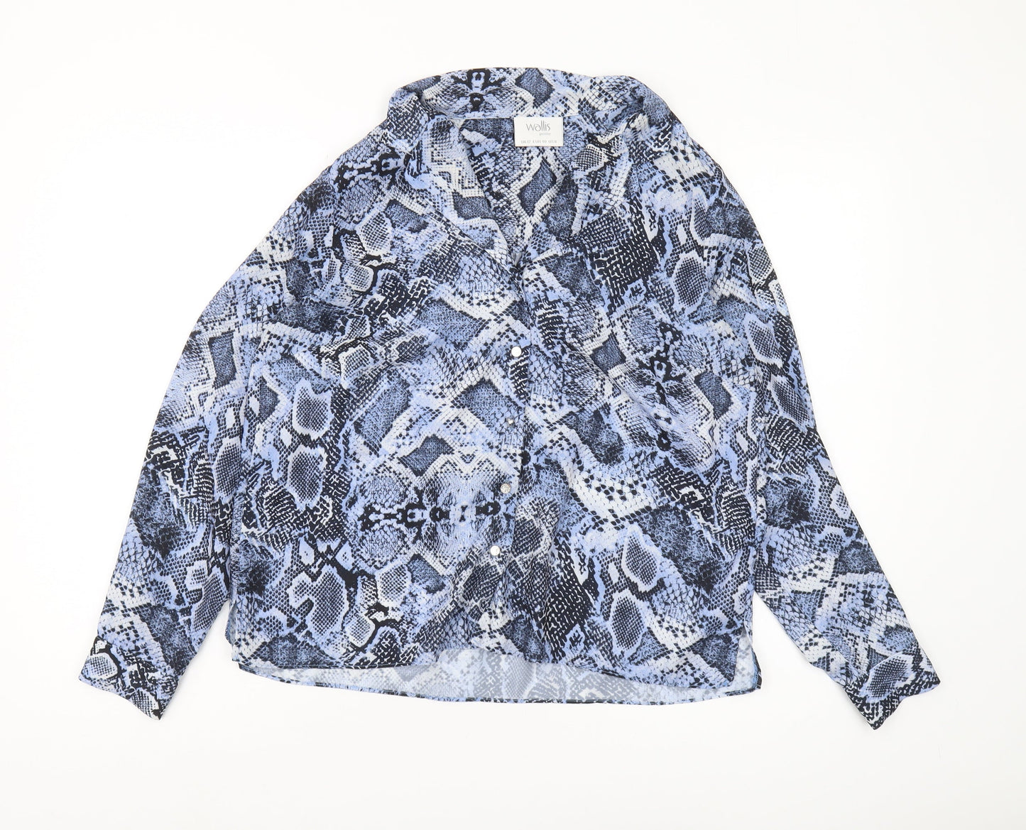 Wallis Women’s Blue Animal Print Tunic Blouse Size 12