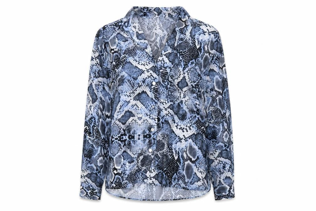 Wallis Women’s Blue Animal Print Tunic Blouse Size 12