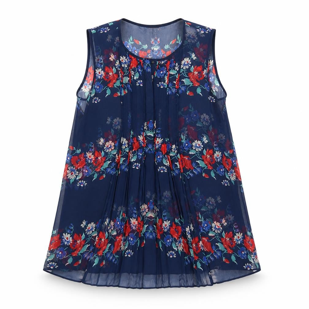 Warehouse Women's Multicoloured Floral Tunic Blouse Size 14