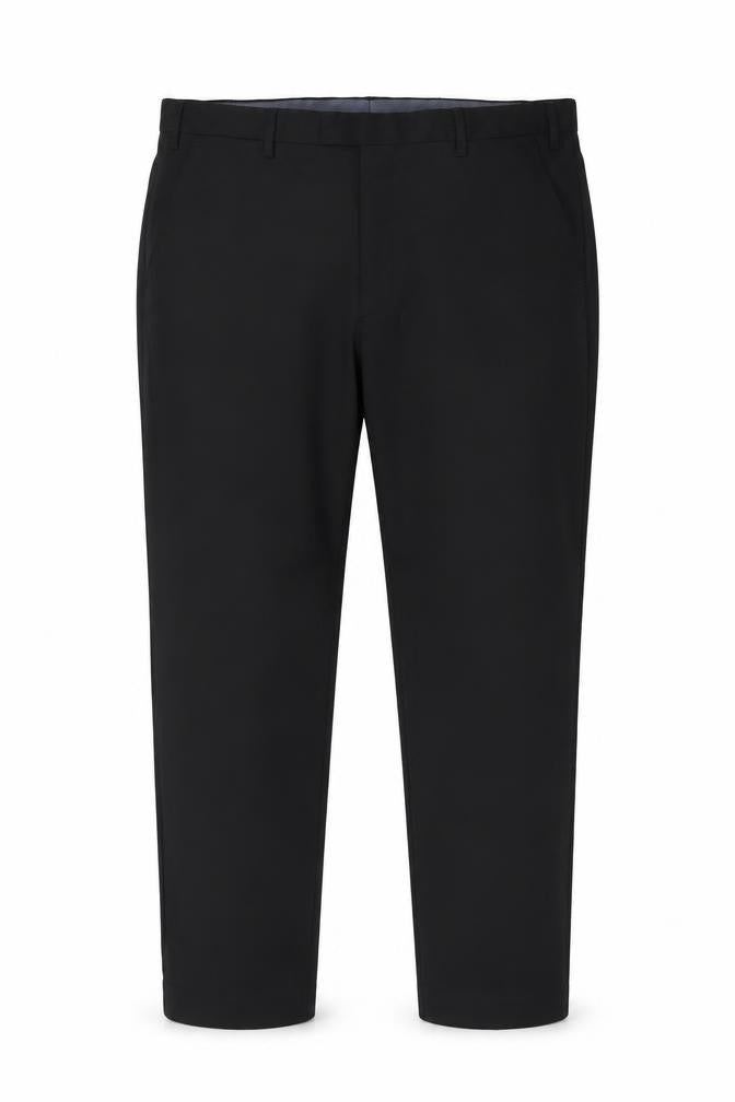 Marks & Spencer Men's Black Regular Fit Trousers, Size 38