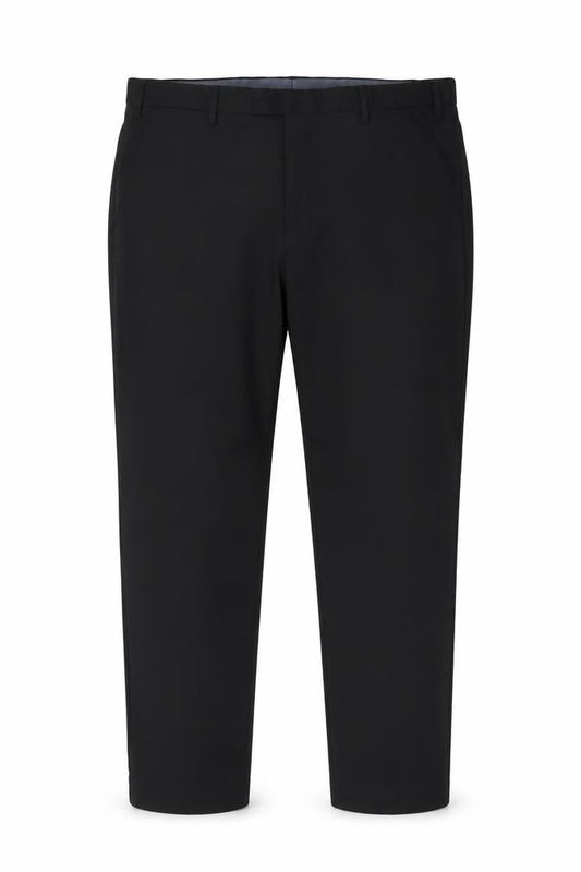 Marks & Spencer Men's Black Regular Fit Trousers, Size 38