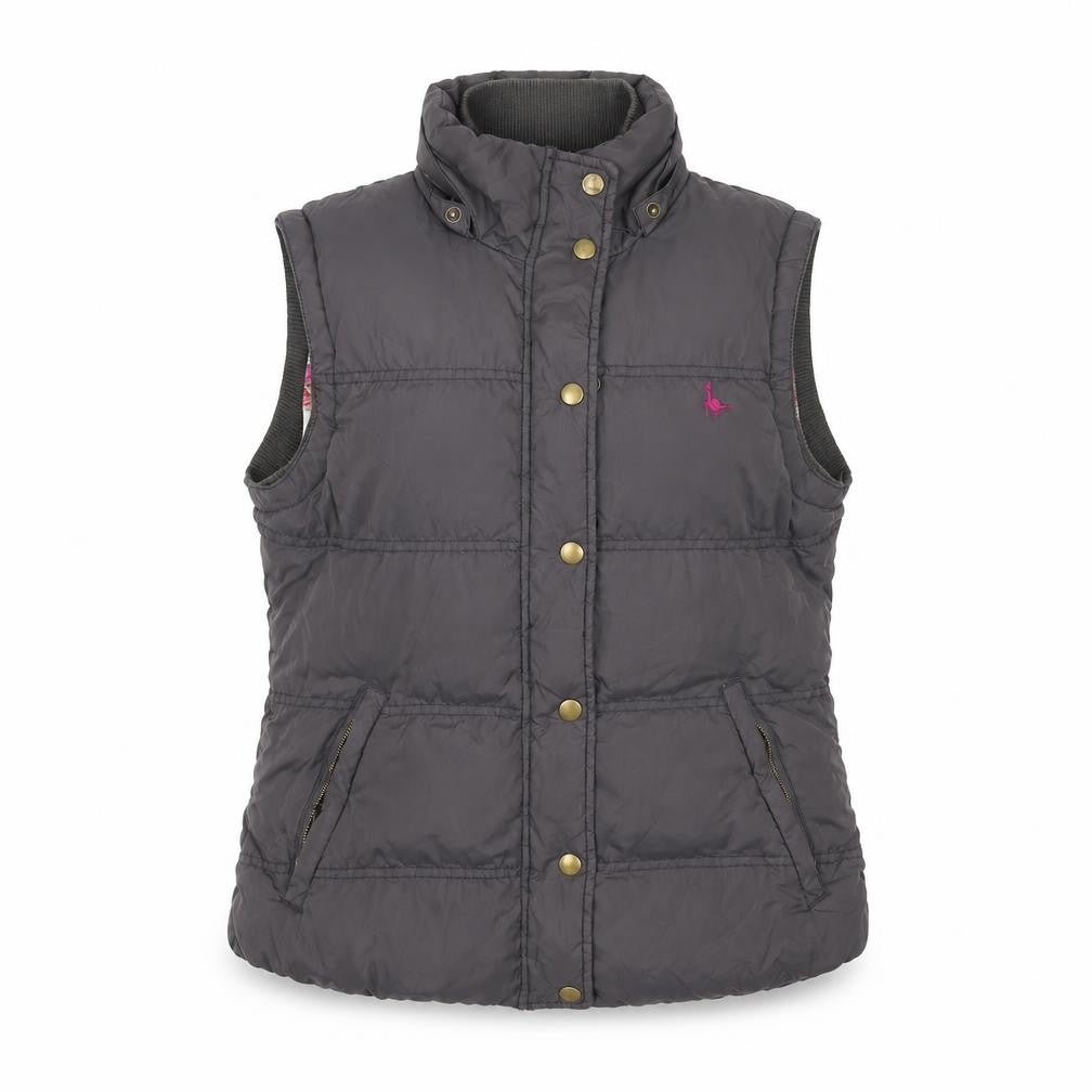 Jack Wills Women's Grey Puffer Waistcoat Size 10