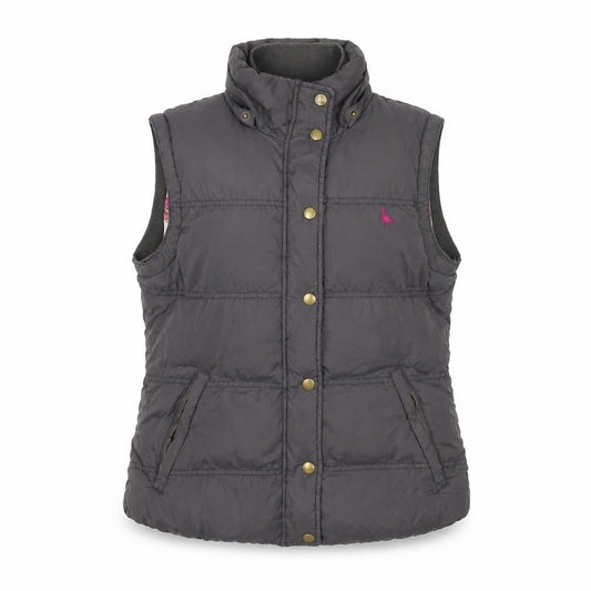 Jack Wills Women's Grey Puffer Waistcoat Size 10