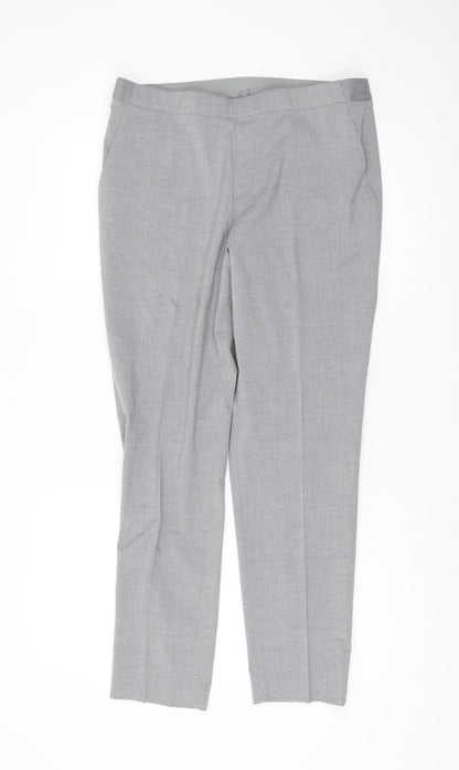 Uniqlo Women's Grey Trousers - Size L, Regular Fit