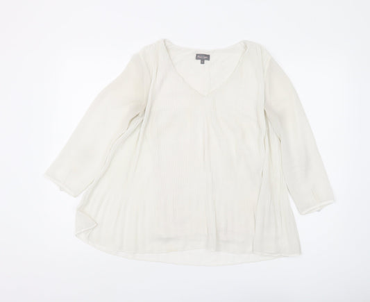 Phase Eight Women Ivory Long Sleeve Blouse Size 8