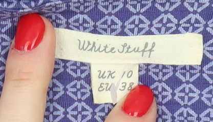 White Stuff Women's Blue A-Line Skirt Size 10