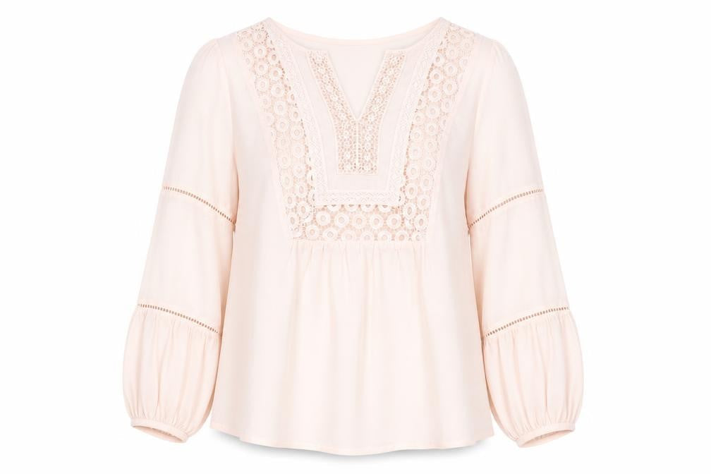 BHS Women's Pink Tunic Blouse 3/4 Sleeve Size 16