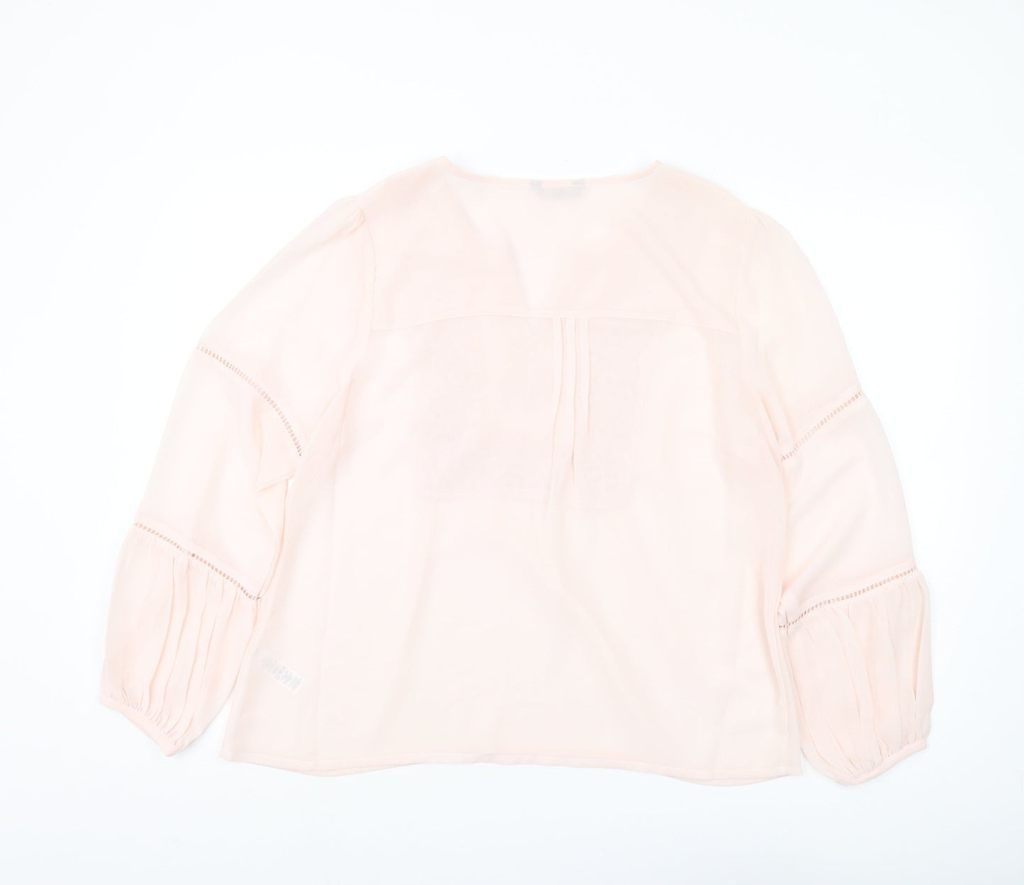 BHS Women's Pink Tunic Blouse 3/4 Sleeve Size 16