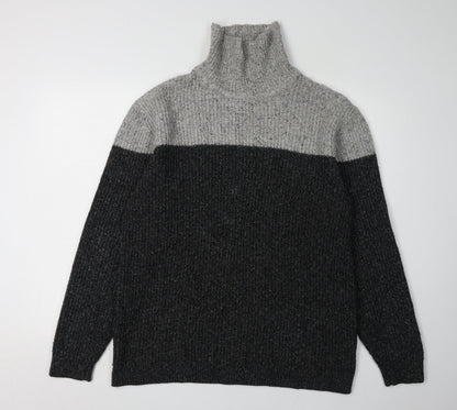 Next Women's Grey High Neck Knit Pullover Jumper L