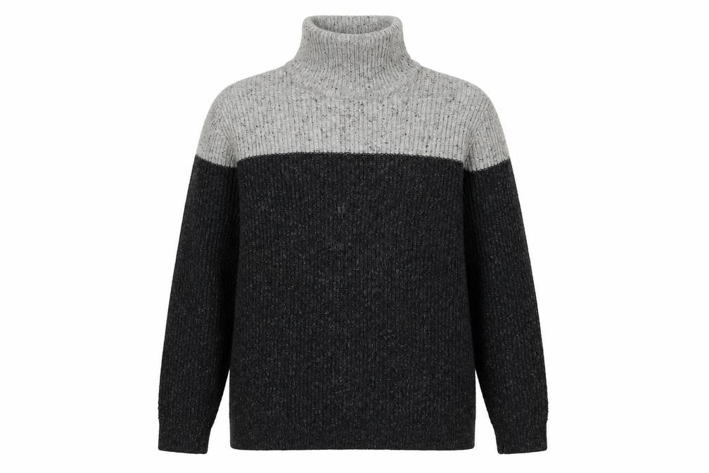 Next Women's Grey High Neck Knit Pullover Jumper L