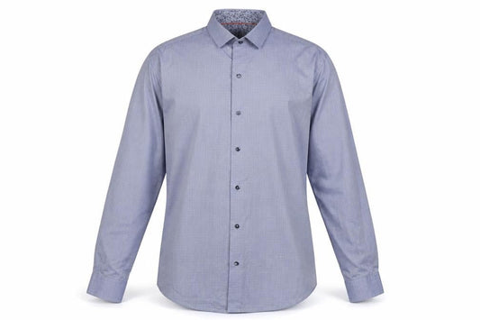 Swade Collection Men's Blue Classic Fit Shirt 16.5