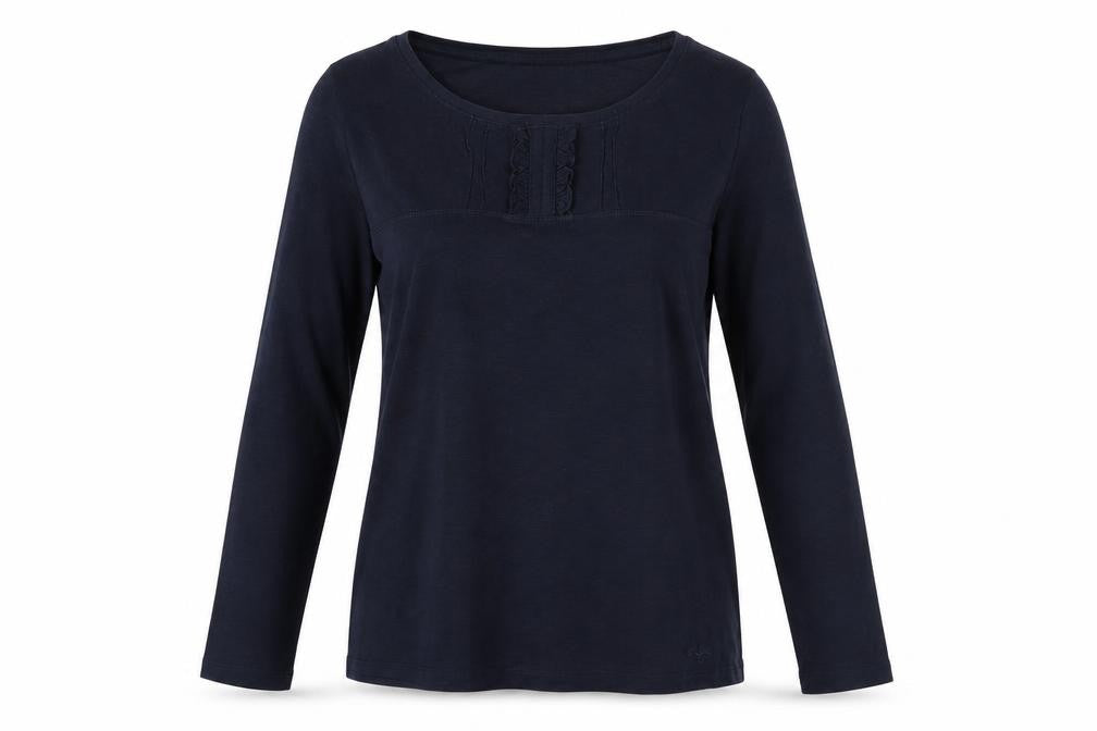 Weird Fish Women's Blue Long Sleeve T-Shirt, Size 8