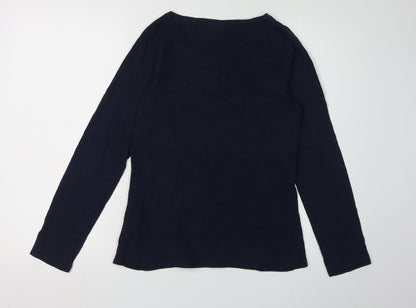 Weird Fish Women's Blue Long Sleeve T-Shirt, Size 8