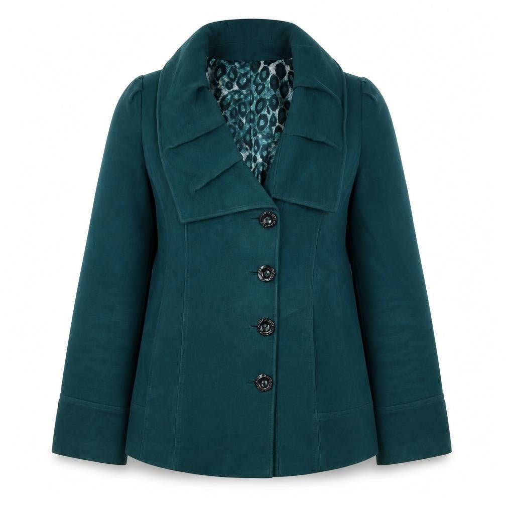 Marks & Spencer Women's Green Cotton Jacket Size 12