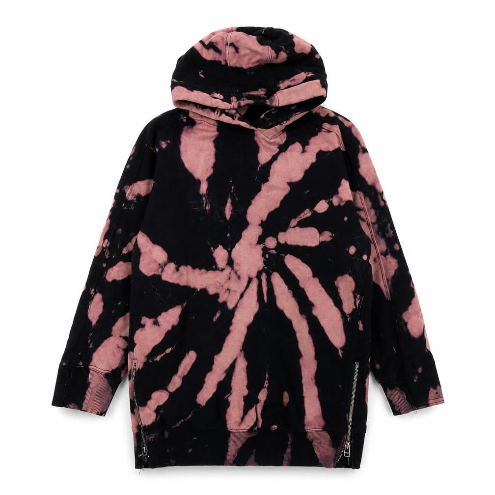 Next Girls Black Tie Dye Hooded Dress - 10 Years, Long Sleeve