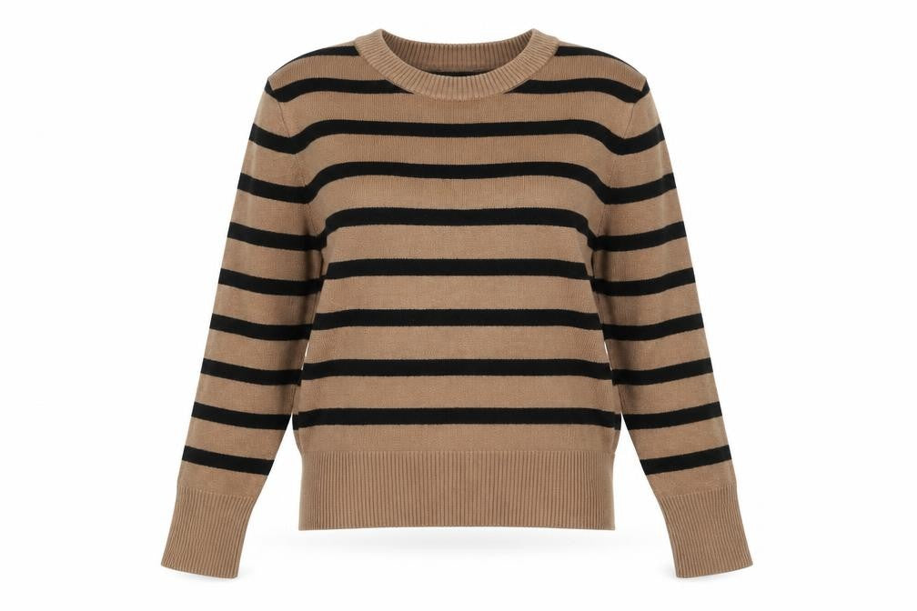 Farhi Women's Brown Striped Knit Pullover XS
