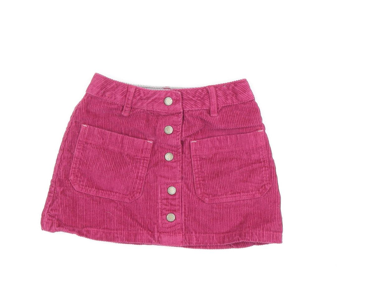 FatFace Girls Pink A-Line Corduroy Skirt 3-4 Years