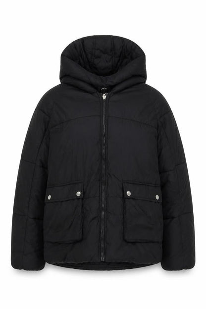 PrettyLittleThing Women's Black Puffer Jacket Size 6