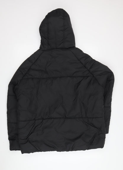 PrettyLittleThing Women's Black Puffer Jacket Size 6
