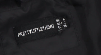 PrettyLittleThing Women's Black Puffer Jacket Size 6