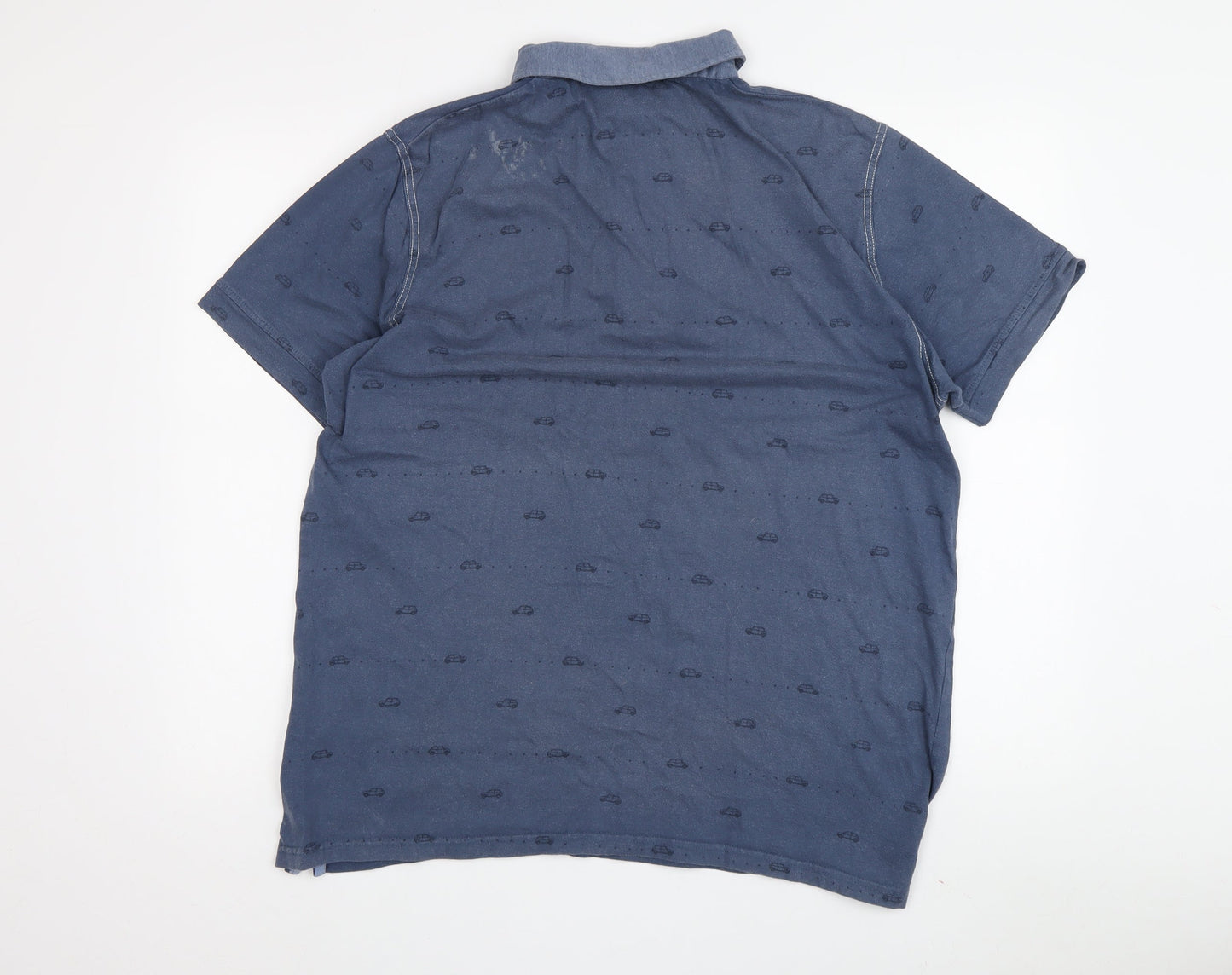 Lee Cooper Men's Blue L Polo Shirt Short Sleeve