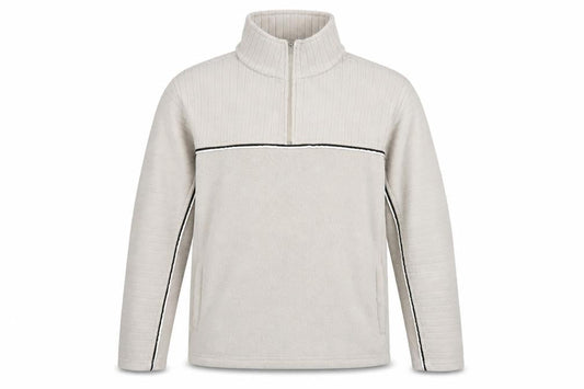 Freeport Men's Beige 1/4 Zip Fleece Sweatshirt L