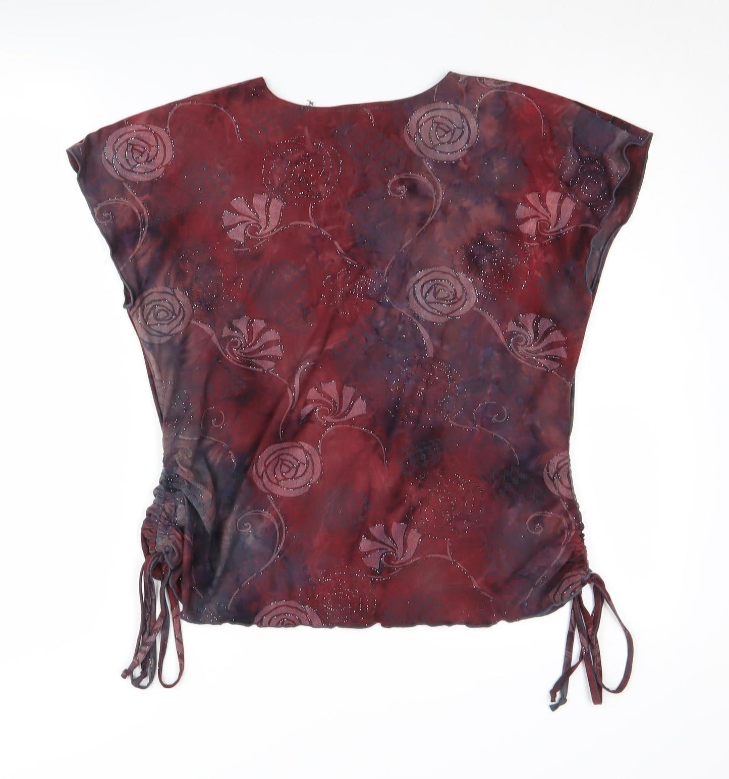 Saloos Women's Multicoloured Floral V-Neck Blouse M/L