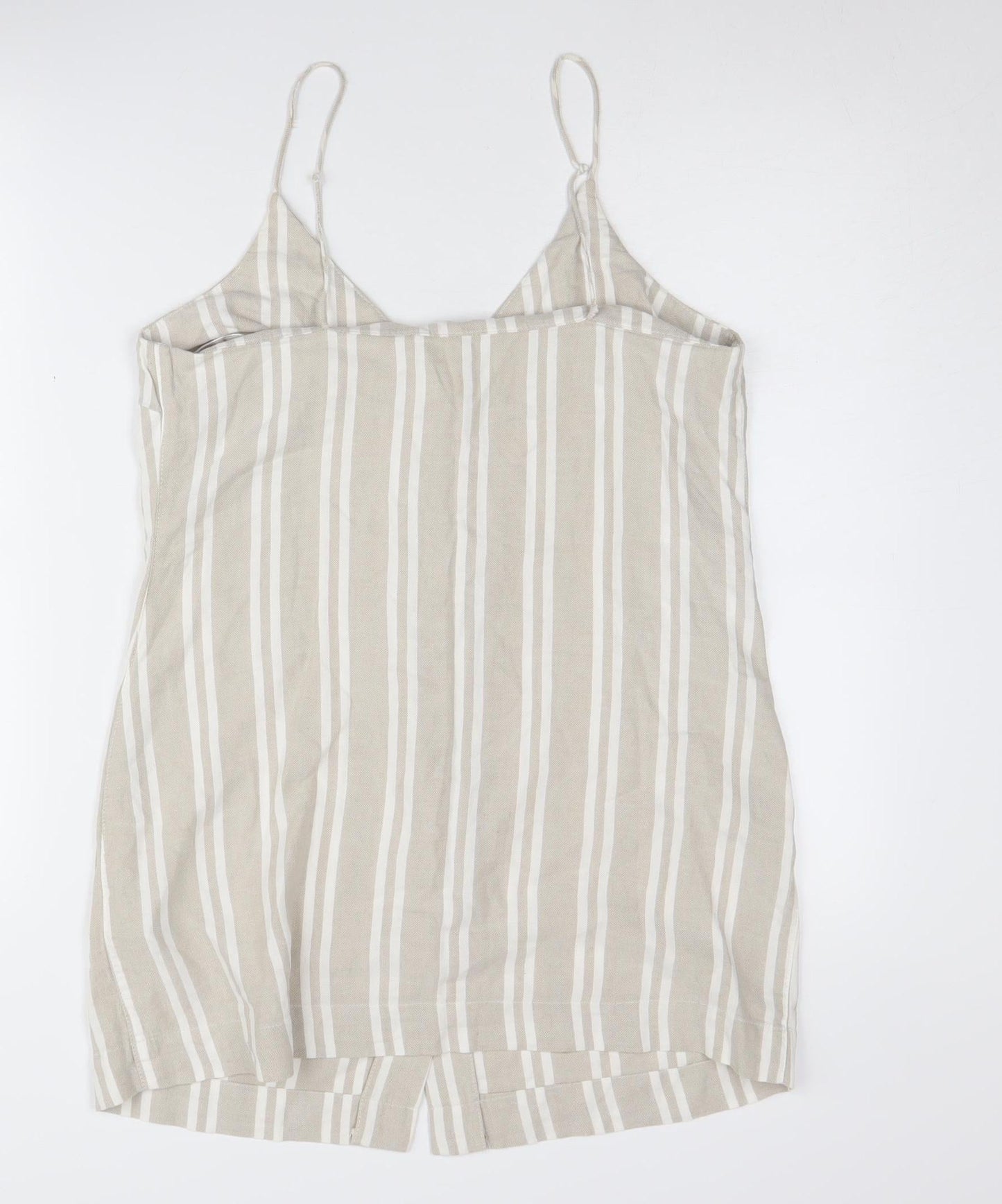 Topshop Beige Striped Camisole - UK Size 12 Petite
