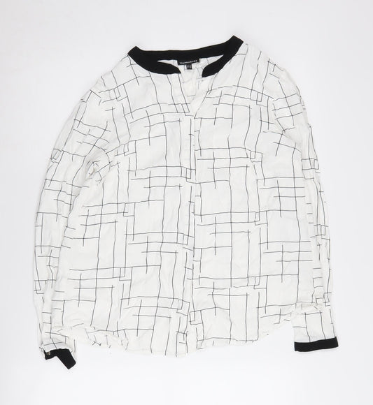 Warehouse Women’s Geometric Long Sleeve Top, Size 12