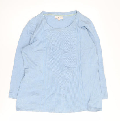 Country Casuals Women's Blue Round Neck Jumper Size M