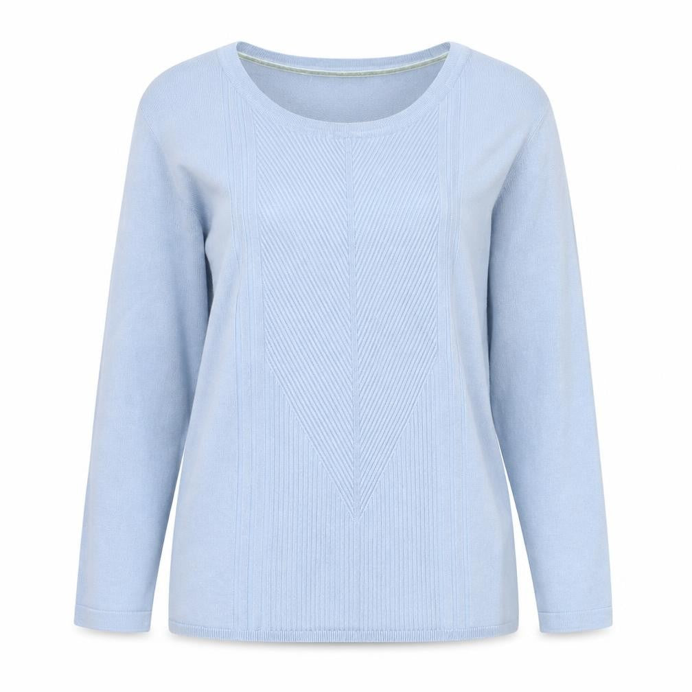 Country Casuals Women's Blue Round Neck Jumper Size M