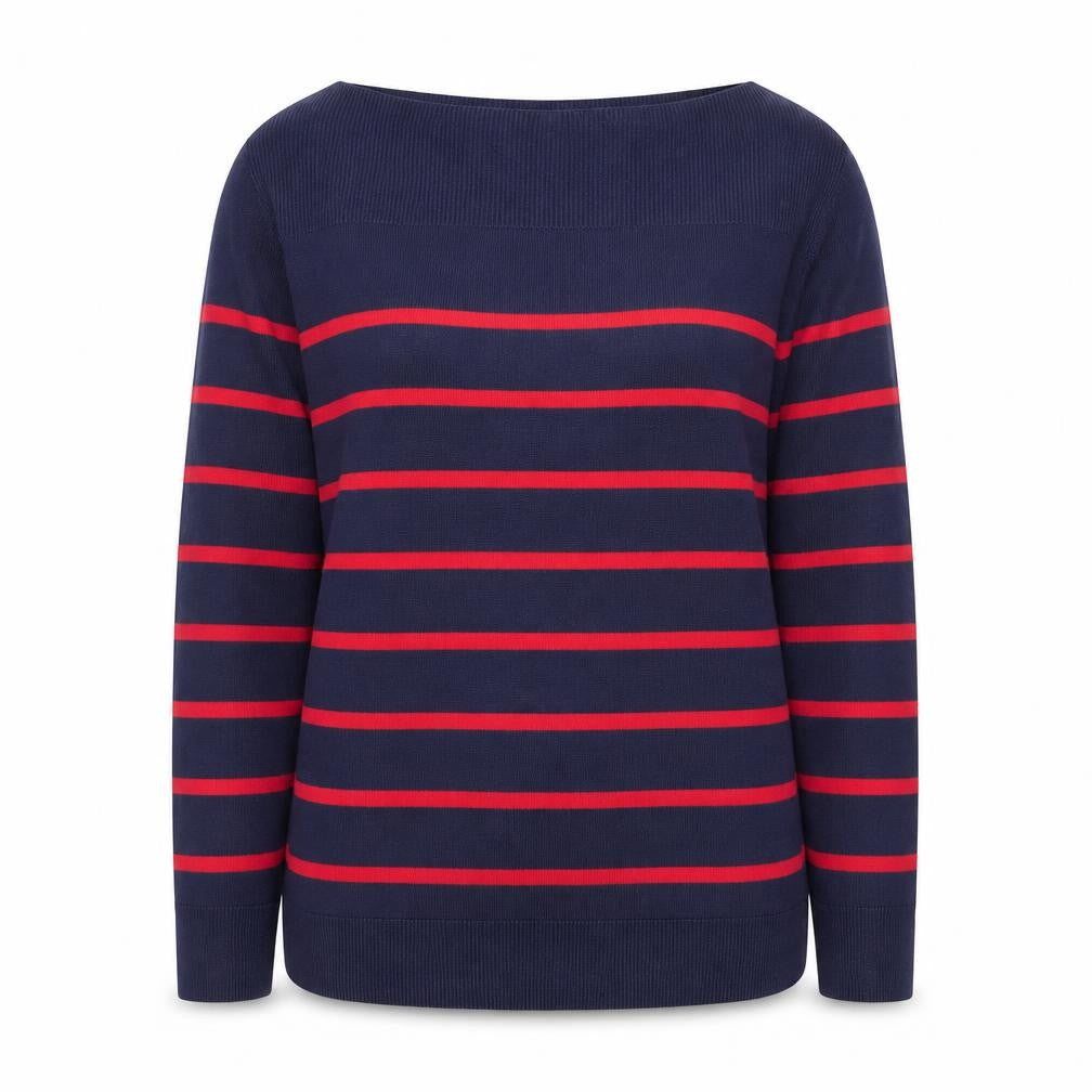 Gap Women's Blue Striped Pullover Jumper Size S